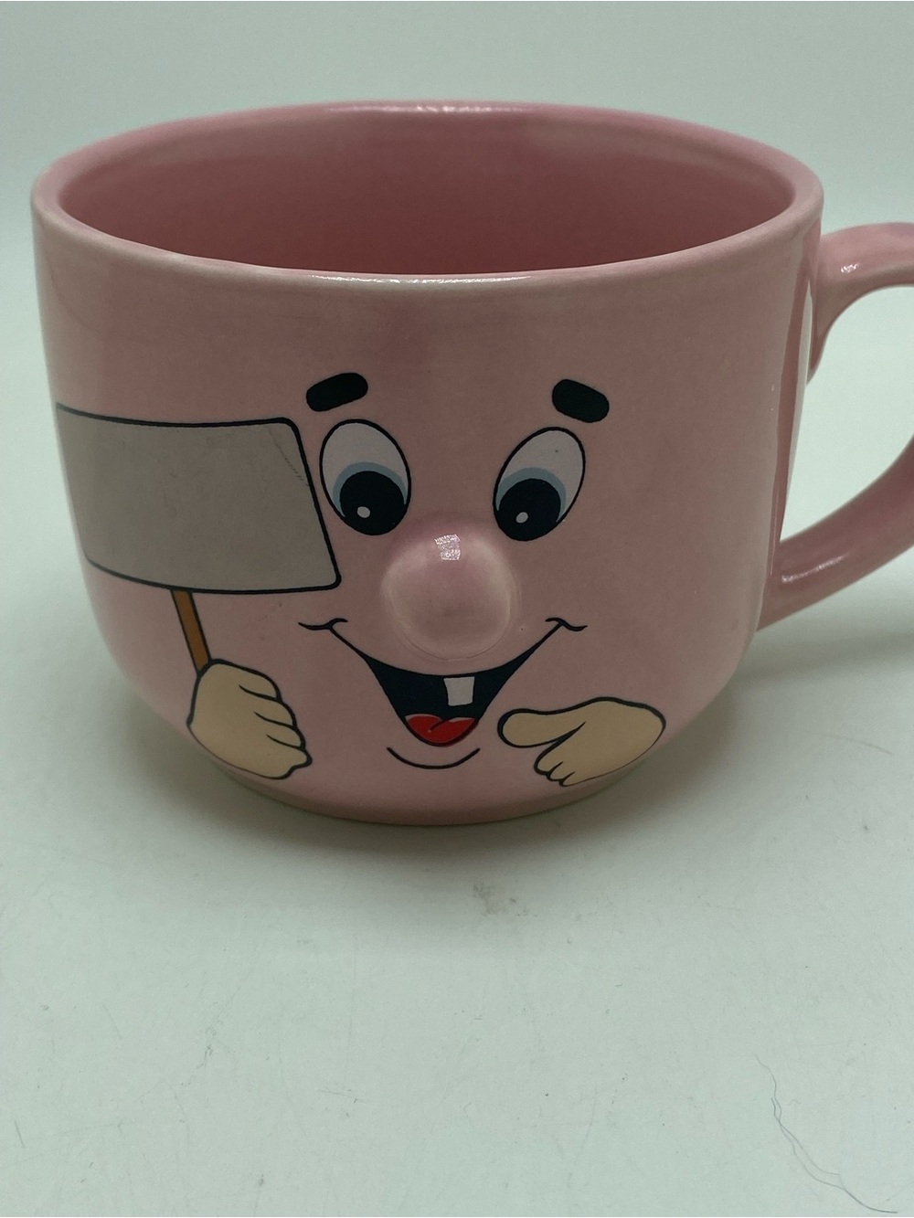 Pink Ceramic Happy Face Mug